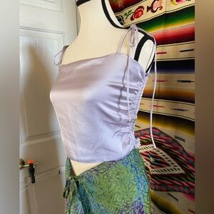 SOLD! NWT URBAN OUTFITTERS LAVENDER SATIN CROP TOP